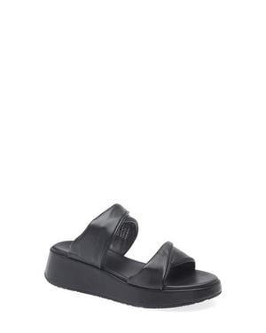 Chocolat Blu Essa Platform Wedge Slide Sandal - Black