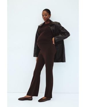 H&M Mama Flared Ponte Leggings - Brown