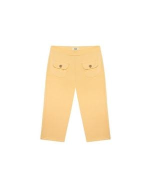 Oddli Button Capris - Natural