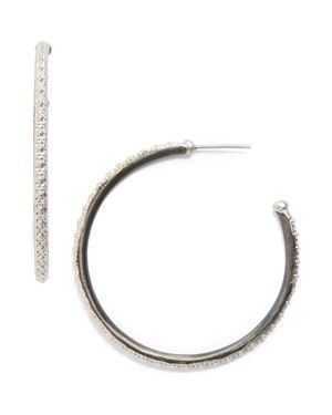 Armenta Old World Midnight Hoop Earrings - Metallic