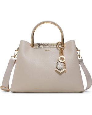 ALDO Cloenaa Faux Leather Satchel - Gray