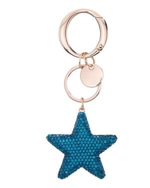 Nina Crystal Embellished Star Bag Charm - Blue