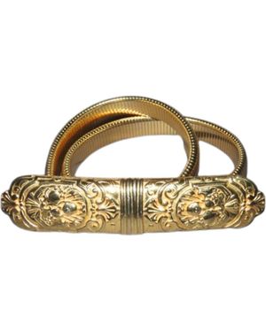 MADISON BEVERLY HILLS 70's Vintage Stretch Snake Belt - Metallic