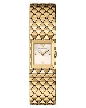 Emporio Armani Embedded Case Bracelet Watch, 20Mm X 31Mm - Metallic