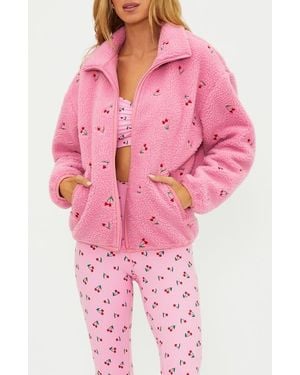 Beach Riot Bennie Fleece Jacket - Pink