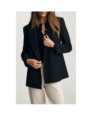 Mavi One-Button Stretch Blazer - Black