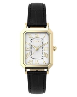Timex Vivienne Trend 21Mm Leather Strap Watch - Black