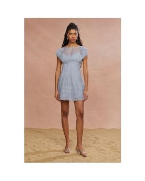 AMUR Georgina Mini Dress - Blue