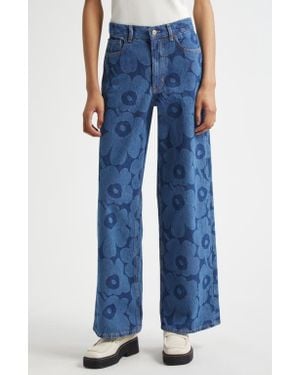Marimekko Maridenim Unikko Loose Fit Jeans - Blue