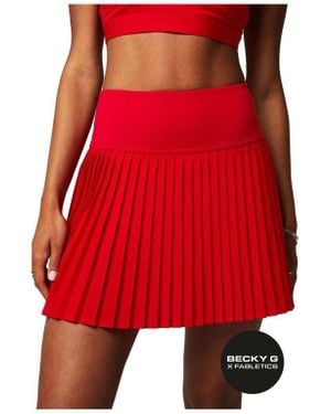 Fabletics Hot Shot Pleated Skirt - Red
