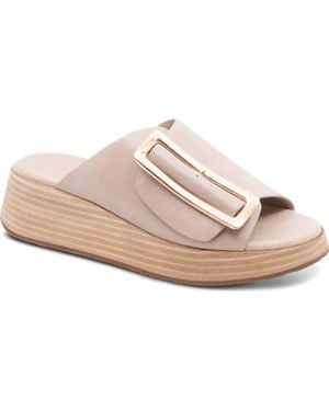Chocolat Blu Ela Platform Wedge Slide Sandal - Natural