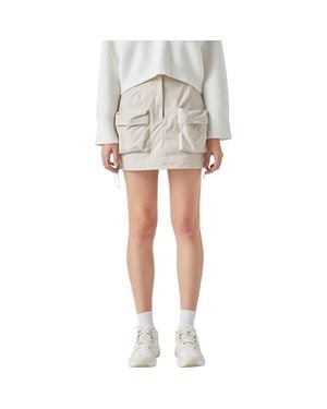 Grey Lab Cargo Miniskirt - White