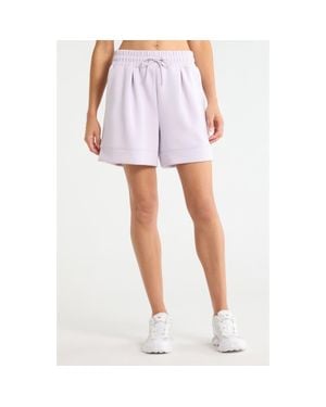 Zella Soft Luxe High Waist Knit Shorts - White