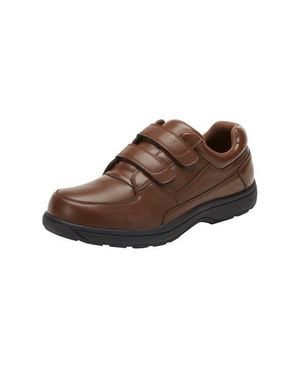 Kingsize Double Adjustable Strap Comfort Walking Shoe - Brown