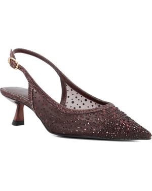 Dune Cirelle Pointed Toe Slingback Sandal - Brown