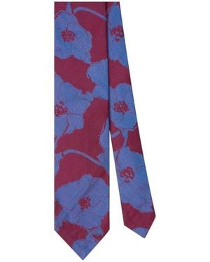 Robert Talbott Duvall Large Floral Jacquard Unlined Necktie - Purple