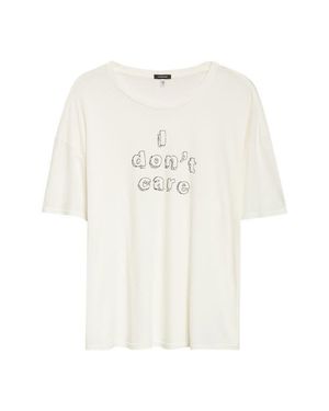 R13 I Don'T Care Relaxed Fit Cotton & Cashmere Graphic T-Shirt - White