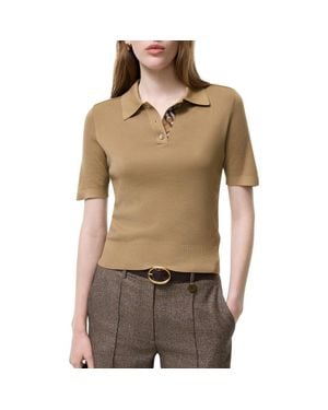 Burberry Wool Polo Shirt - Brown