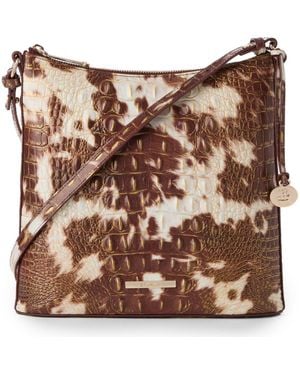 Brahmin Katie Croc Embossed Leather Crossbody Bag - Brown