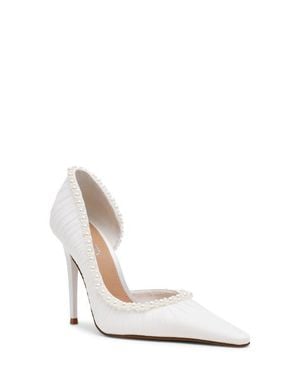 Steve Madden Elegant Half D'Orsay Pump - White