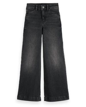 Scotch & Soda Kids' The Wave Wide Leg Jeans - Black