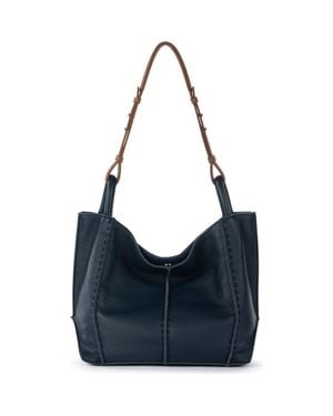 The Sak Los Feliz Medium Tote Leather Bag - Blue