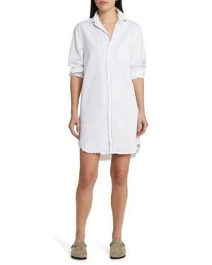 Frank & Eileen Mary Classic Long Sleeve Shirtdress - White