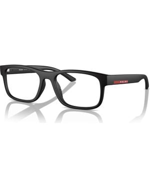 Prada Linea Rossa 54Mm Rectangle Optical Glasses - Black