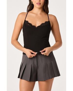 Astr Naomi Lace Trim Camisole - Black