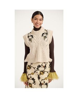 La DoubleJ Cameo Vest Embroidered - Natural
