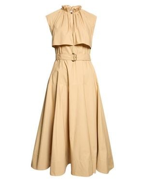 Burberry Jessica Cotton Poplin Midi Dress - Natural