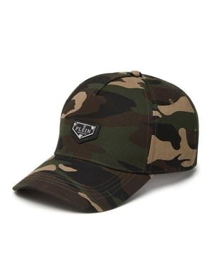 Philipp Plein Baseball Cap Triangle Placca - Green