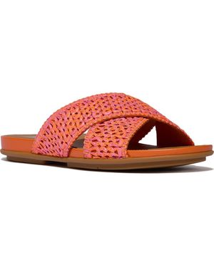 Fitflop Gracie Woven Slide Sandal - Red