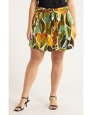 Sugarlips Renia Tropical Wave High Waist Shorts - Multicolor
