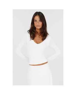 Sasha Therese Eveline Top - White