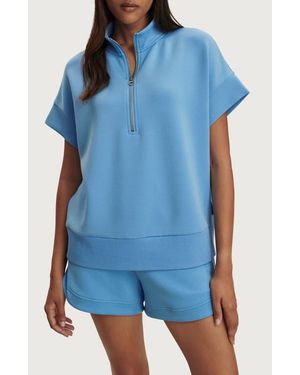 Varley Ritchie Short Sleeve Half Zip - Blue