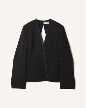 Lanvin Silk And Viscose Open-Back Jacket - Black