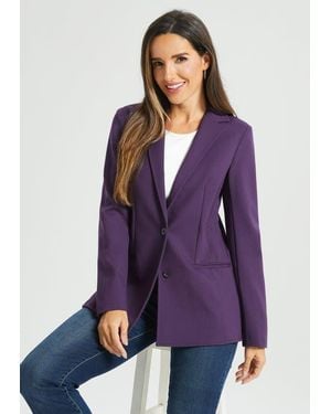 Betabrand Classic Blazer Stretch Ponte - Purple