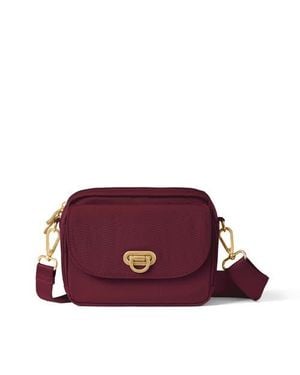 Baggallini Coastal Flip Lock Camera Bag Crossbody - Purple
