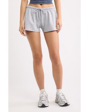 BP. Narrow Drawstring Sweat Shorts - White