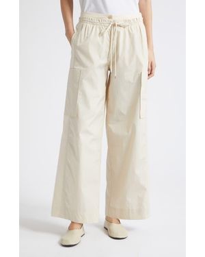 3.1 Phillip Lim Double Waistband Cotton Poplin Pants - Natural