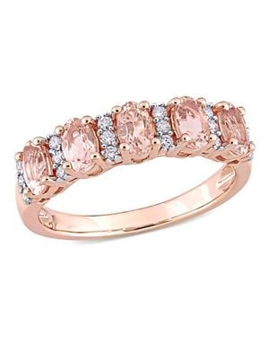 Julianna B Diamond Semi Eternity Ring 14K - Pink