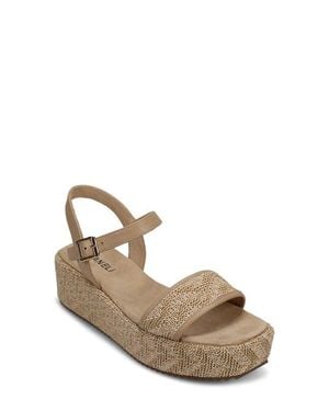 Vaneli Walda Ankle Strap Platform Sandal - Natural