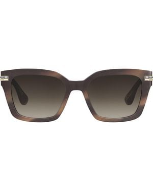 Stuart Weitzman 54Mm Gradient Polarized Square Sunglasses - Brown