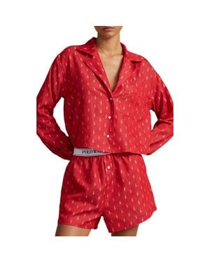 Polo Ralph Lauren Crop Short Pajamas - Red