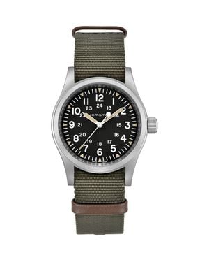 Hamilton Khaki Field Mechanical Nato Strap Watch, 38Mm - Metallic