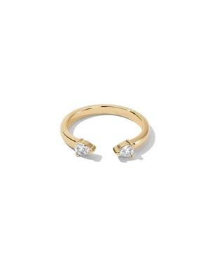 Miranda Frye Lyra Cubic Zirconia Open Ring - Metallic