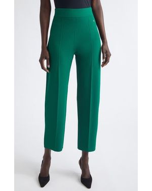 St. John Dani Santa Roma Knit Pants - Green
