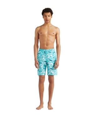 Vilebrequin Requins Light Fabric Board Shorts - Blue