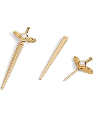 Awe Inspired Fluing Dagger Studs - Metallic